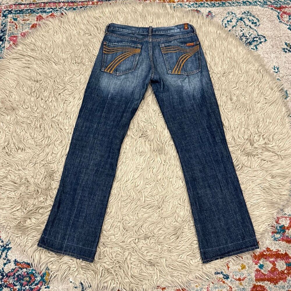 7 For All Mankind Dark Blue Boot Cut Jeans